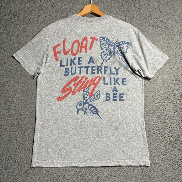 Roots of Fight T-Shirt Men Medium Muhammad Ali Float Like Butterfly Boxing Gray - Picture 4 of 10